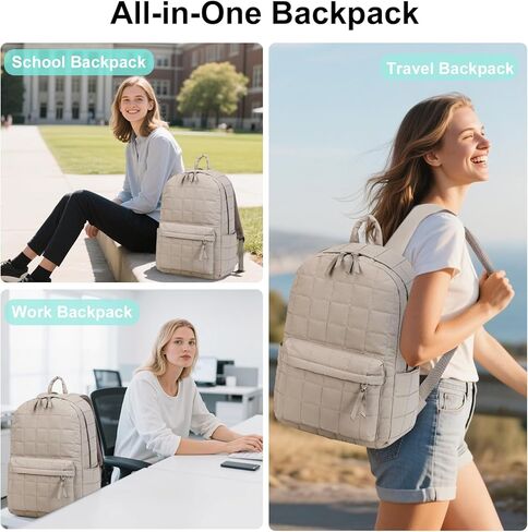 BTOOP School Backpack for Teen Girls Women Laptop College Backpacks Keychain Wristlet Wallet Girls Women Casual High School in Kuwait