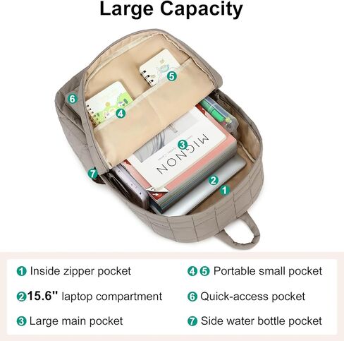 BTOOP School Backpack for Teen Girls Women Laptop College Backpacks Keychain Wristlet Wallet Girls Women Casual High School in Kuwait