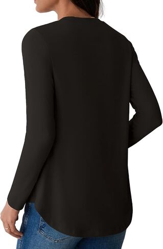 JustfashionNow Womens Long Sleeve Derts Crew Neck Discual Basic Pluse Flowy Tunic Tunic Tops Fall Fashion 2025 in Kuwait