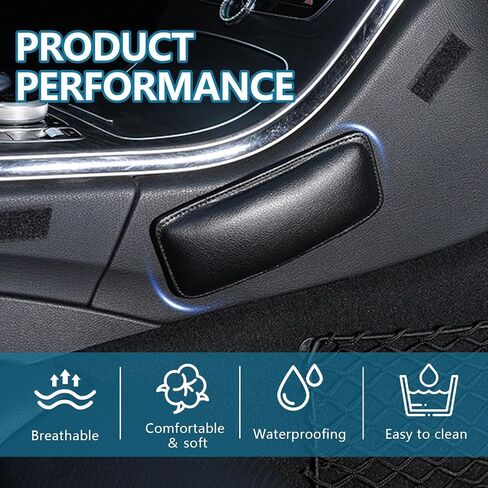 2PCS Car Door Armrest Pads, Soft Leather Elbow Pad Arm Rest for Car, Comfortable Car Knee Cushion, Automotive Elbow Leg Thigh Support Cushion Pillow, Interior Car Accessories (Beige) in Saudi Arabia