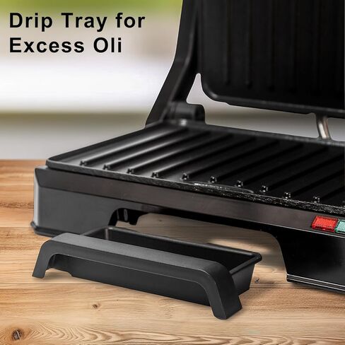Panini Press Grill Sandwich Maker, Large Electric 3 in 1 Panini Sandwich Maker Grill, Open 180 Degrees for Grill Indoor, Perfect for Grilling Steaks, Burger, Sandwich,Non-stick Pan, Black in Kuwait
