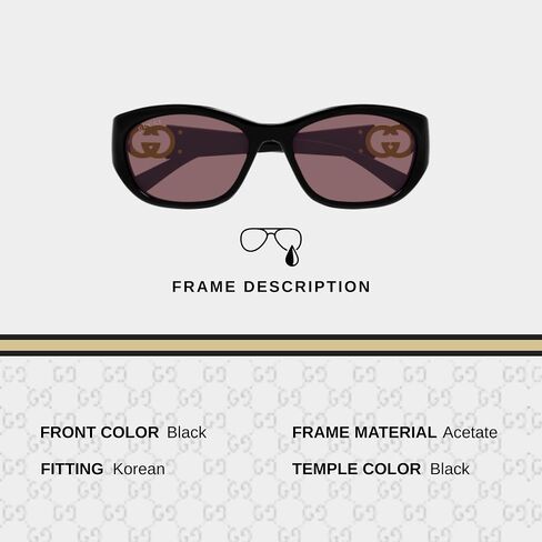 Gucci GG1826SK Designer Massions Sunglasses for Women - Syng Cat Eye Shape Eyewear with eshades kit - احتضان التطور والأناقة in Kuwait