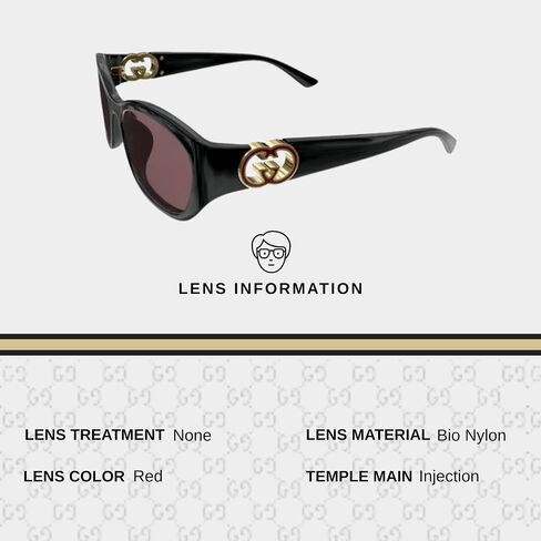 Gucci GG1826SK Designer Massions Sunglasses for Women - Syng Cat Eye Shape Eyewear with eshades kit - احتضان التطور والأناقة in Kuwait