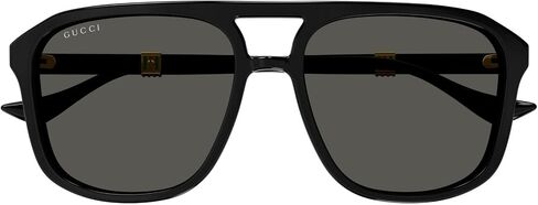Gucci GG1494S 001 Sunglasses Men's Black/Grey Pilot 57mm in Saudi Arabia