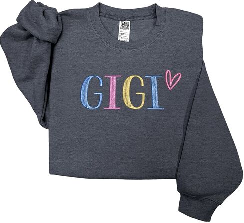Godmerch المطرزة Gigi Sweatshirt ، هدايا عيد ميلاد يوم الأم لجيجي ، تطريز كروشنك للنساء للنساء in Kuwait