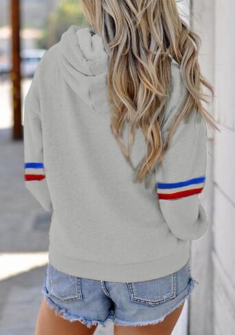 ETATNG Womens Baseball Hoodies Long Sleeve Casual Athletic Loose Pullover Baseball Mom Sweatshirts with Pockets in Saudi Arabia