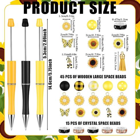 RELITHICK 240 PCS Ladybug Beadable Beads Beads Bass Beadable Ambels Protectordwood Ladybug Round Jots for Ballpoint DIY Craft in Saudi Arabia