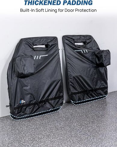 أكياس تخزين الباب الصلبة Joytutus متوافقة مع Wrangler CJ YJ TJ JK JL 2-Door 1976-2025 ، واقي الباب الصلب للمصارع JT 2020-2025 ، غطاء الأبواب مع حقيبة تخزين المرآة in Saudi Arabia