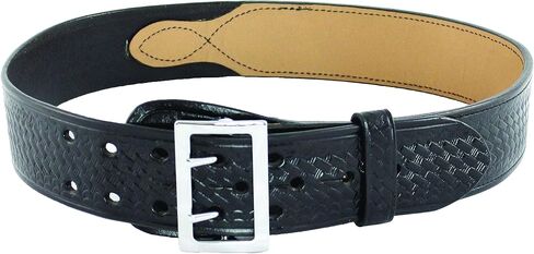 First Class Leather Sam Browne Police, Sheriff, and Security Leather-Lined, 2.25" Width Plain and Basketweave Duty Belt in Saudi Arabia