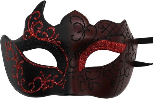Men Masquerade Mask Venetian Mask Greek Roman Mask Mardi Gras Mask Masquerade Mask for Men (Black) in Saudi Arabia