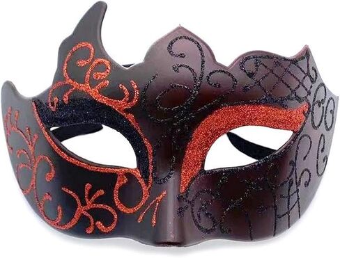 Men Masquerade Mask Venetian Mask Greek Roman Mask Mardi Gras Mask Masquerade Mask for Men (Black) in Saudi Arabia