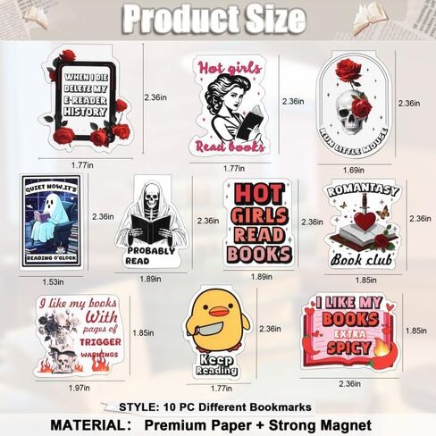 مرجعية مغناطيسية مضحكة - 10 PC FUN PUN CUTE MAGNET BOOK MARKS THE THE WOMEN in Saudi Arabia