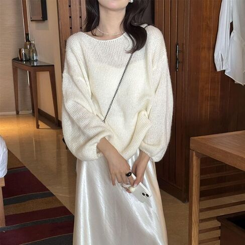 Fondthy Women’s Bow Sweater Cute Tie Back Back Crewneck Long Sleeve Tops Trops Trops Edgens in Saudi Arabia