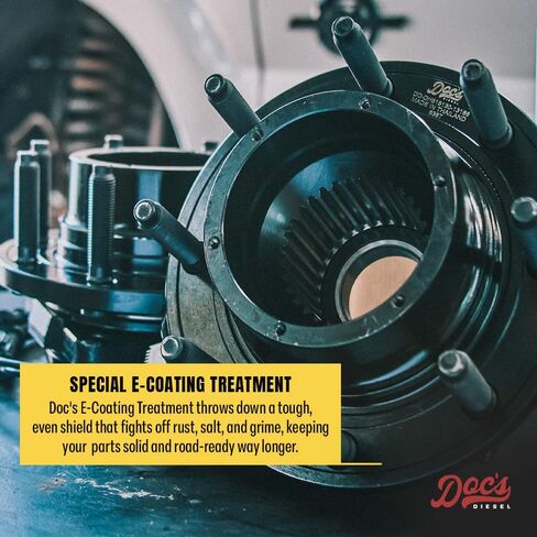 DOC's Diesel Premium El-Coated Hub Hub Assembly DH515057 | متوافق مع فورد 6.0L/7.3L Powerstroke 4WD/DRW مع البراغي التثبيت 1999-2004 | يحل محل 515057 in Kuwait