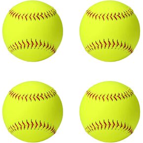 12 Pack Sports Practice Softballs, 11 Inch Slow Pitch Official Size and Weight Softballs, Unmarked Leather Covered Training Ball for Games, Practice and Training in Saudi Arabia