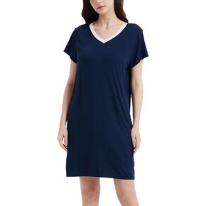 Nightdress نساء 95 ٪ Viscose مصنوعة من الخيزران 5 ٪ Spandex الأنيقة يريكو ملابس نوم بيجاما للنوم للتسكع in Kuwait