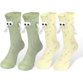 Birthday Holding Hands Socks Funny 3D Doll Magnetic Holding Hand Sock for Women Men Family Supplies in Kuwait