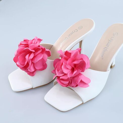 Vintage Decorative Flower Shoe Clips Elegant Black Rose Floral Removable High Heels Buckles Wedding Bridal Shoes Accessories in Saudi Arabia