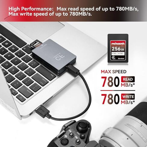 Pergear 512GB CFexpress Type A Memory Card, Up to 800MB/s Read Speed & 780MB/s Write Speed for 4K 120P,8K 30P Recording (Standard Series) in Kuwait