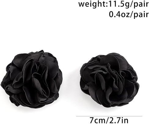 Vintage Decorative Flower Shoe Clips Elegant Black Rose Floral Removable High Heels Buckles Wedding Bridal Shoes Accessories in Saudi Arabia