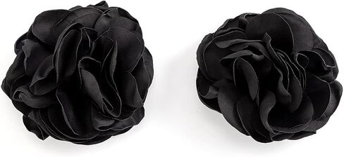 Vintage Decorative Flower Shoe Clips Elegant Black Rose Floral Removable High Heels Buckles Wedding Bridal Shoes Accessories in Saudi Arabia