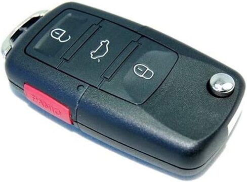 HQRP Folding Flip Key FOB Shell Remote Case w/ 4 Buttons Compatible with Jetta Volkswagen VW 2000 2001 2002 00 01 02 in Saudi Arabia
