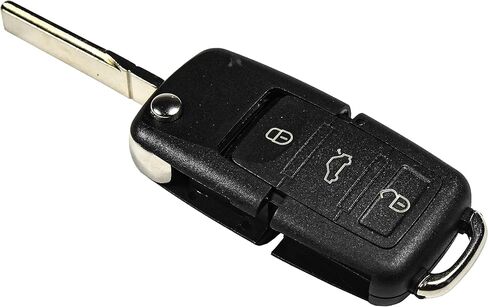 HQRP Folding Flip Key FOB Shell Remote Case w/ 4 Buttons Compatible with Jetta Volkswagen VW 2000 2001 2002 00 01 02 in Saudi Arabia