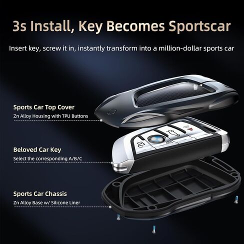 for BMW Key Fob Cover Case, Keychain, Metal Shell Cover Compatible for 2 4 5 6 7 Series X1 X2 X3 X4 X5 X6 M8 M7 M6 M5 M4 M3 M2 M1 430i 340i 840i 2015-2023 (Classic Black，for Benz-B) in Saudi Arabia