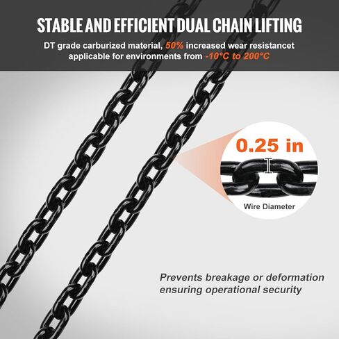 VEVOR Electric Chain Hoist, 2200 lbs Load, 20 ft Lifting Height, 120V, Single Phase Overhead Crane with Chain, 328 ft Wireless & 15 ft Wired Remote Control for Garage, Shop, and Home in Saudi Arabia