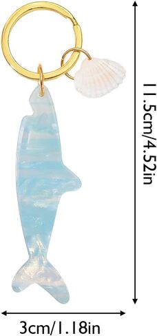 Ocean Starfish and Shell Keychain, Pink Pearl with Gold Accents in Kuwait