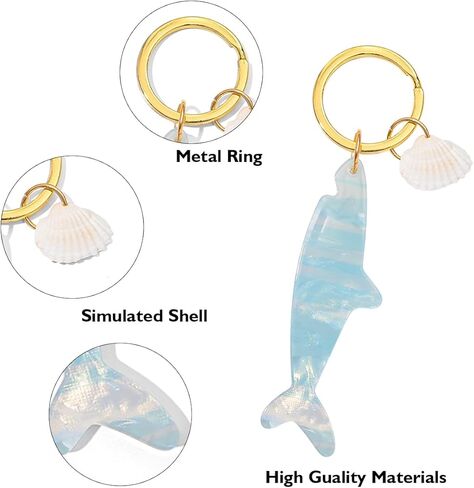 Ocean Starfish and Shell Keychain, Pink Pearl with Gold Accents in Kuwait