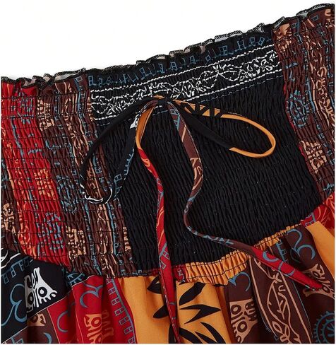 SOLY HUX Women's Plus Size Wide Leg Boho Flowy Shorts Summer High Waisted Shirred Shorts in Saudi Arabia