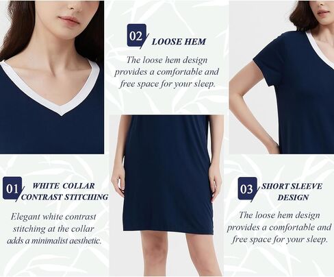 Nightdress نساء 95 ٪ Viscose مصنوعة من الخيزران 5 ٪ Spandex الأنيقة يريكو ملابس نوم بيجاما للنوم للتسكع in Kuwait