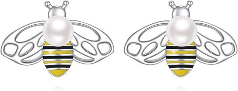925 Sterling Silver Bee Strains Gold Pumblebee Bumblebee Stud Arrings Jewelery Higds for Women in Kuwait