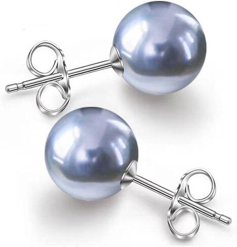 10/12mm Ocean Shell Pearl Stud Earrings Multicolor Shell Beads Pearl Stud Earrings Fashion Jewelry for Women in Saudi Arabia