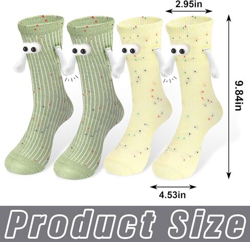 Birthday Holding Hands Socks Funny 3D Doll Magnetic Holding Hand Sock for Women Men Family Supplies in Saudi Arabia