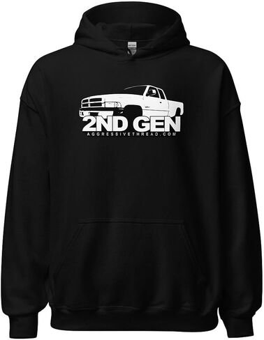 Aggressive Thread 2nd Gen Truck Hoodie Mens Second Generation 1994-2002 12v or 24v Diesel or Gas Pickup Sweatshirt in Kuwait