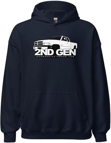 Aggressive Thread 2nd Gen Truck Hoodie Mens Second Generation 1994-2002 12v or 24v Diesel or Gas Pickup Sweatshirt in Kuwait