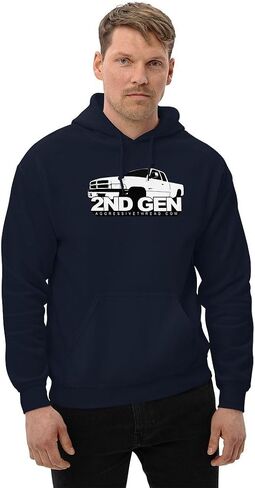 Aggressive Thread 2nd Gen Truck Hoodie Mens Second Generation 1994-2002 12v or 24v Diesel or Gas Pickup Sweatshirt in Kuwait