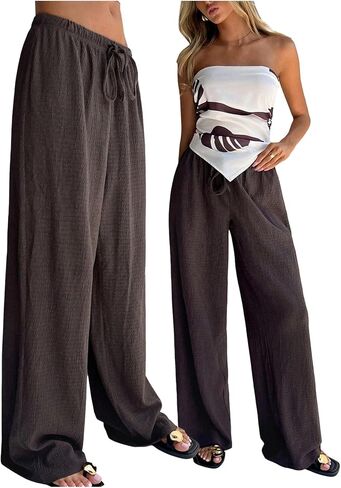 سراويل الساق الواسعة ذات الساق الواسعة من غورجليتر نساء 2025 سراويل فضفاضة كبيرة الحجم in Kuwait