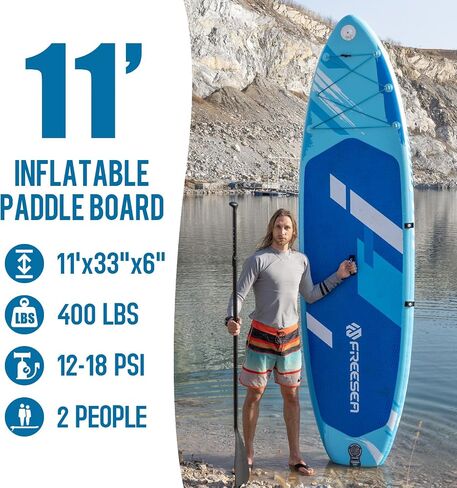 Premium Stand Up Paddle Board with Durable SUP Accessories & Carry Bag | Color Conbination Design Wide Stance, Surf Control, Non-Slip Deck, Leash, Paddle and Pump for Youth & Adult in Saudi Arabia