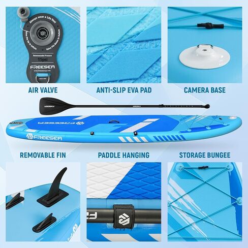 Premium Stand Up Paddle Board with Durable SUP Accessories & Carry Bag | Color Conbination Design Wide Stance, Surf Control, Non-Slip Deck, Leash, Paddle and Pump for Youth & Adult in Saudi Arabia