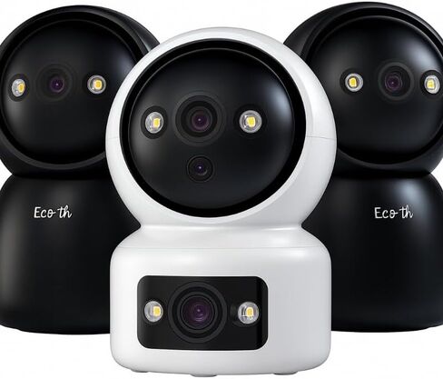 3 عبوات (1 عدسة مزدوجة + 2 عدسة واحدة) كاميرا أمان ذكية للحيوانات الأليفة داخلية/قابلة للإمالة، كاميرا للكلاب بدقة 1080 بكسل عالية الدقة مع مكبر صوت، رؤية ليلية 2.4 جيجا هرتز، كاميرا أمان داخلية لكشف الحركة لمراقبة الحيوانات الأليفة in Kuwait