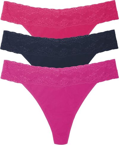 Natori Women's Bliss Perfection بحجم واحد كلاسيكي ثونغ 3 حزمة in Kuwait