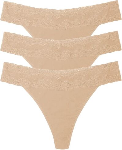 Natori Women's Bliss Perfection بحجم واحد كلاسيكي ثونغ 3 حزمة in Kuwait