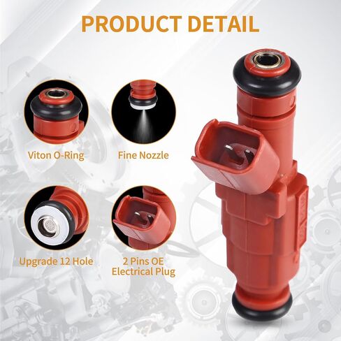 4PCS Fuel Injectors 12 Holes Compatible with Hyundai Elantra 2011-2015, GT 2013, Veloster 2019-2021, for Kia Forte 2015, Soul 2012 2013 L4 1.8L 2.0L Replace# 35310-2E000 in Saudi Arabia