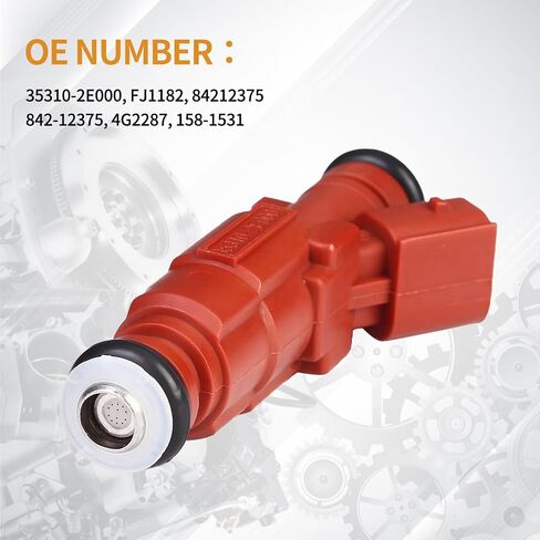 4PCS Fuel Injectors 12 Holes Compatible with Hyundai Elantra 2011-2015, GT 2013, Veloster 2019-2021, for Kia Forte 2015, Soul 2012 2013 L4 1.8L 2.0L Replace# 35310-2E000 in Saudi Arabia