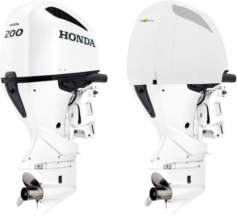 Oceansouth Custom Fit Vented Covers for Honda Outboard Engine (Gray, BF175-BF225 V6 3.5L (from 2010 up to 2024)) in Saudi Arabia