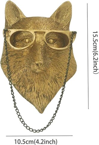 Rabbit Head Resin Animal Wall Mount Art Decor Bronzed Bunny Wall Hanging Ornaments Vintage Art Wall Sculptures Home Decoration for Bedroom Holiday Gifts in Kuwait