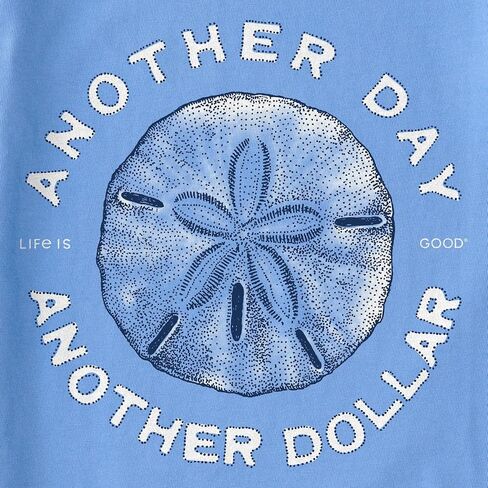 Life is Good. Women's Another Day Another Dollar Crusher Tank, Cornflower Blue in Saudi Arabia